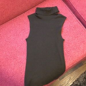 Sweater vest with turtleneck
